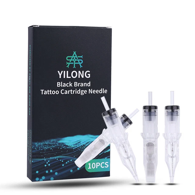 10 pz punte tubo ago per tatuaggio in plastica sterile bianca RS RL RM