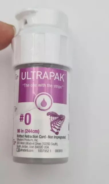 ULTRADENT Ultrapak #0  96in (244cm)  Fil de rétractation 9333