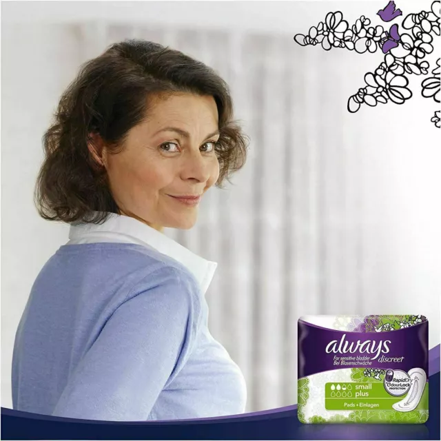 Always Discreet Empfindliche Blase Inkontinenz Pads Futter klein Plus 16er Pack 3