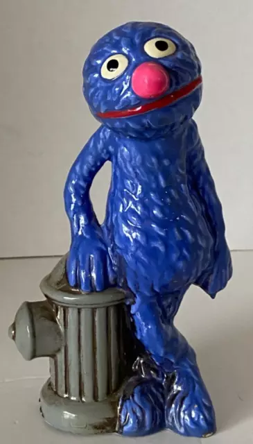 Grover Fire Hydrant Ceramic Figure Gorham Sesame Street Muppets 1976  Vintage