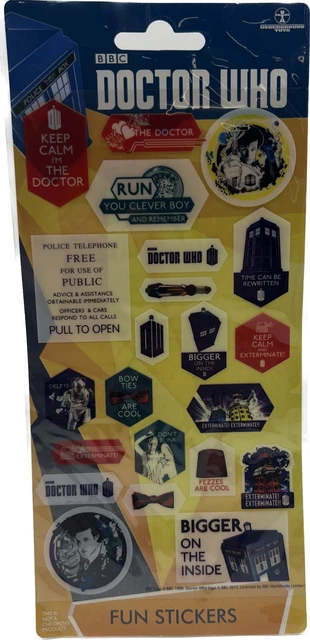 Doctor Who Assorted 22-Piece Sticker Sheet Set 2009 NEW SEALED