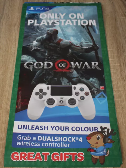 God of War PlayStation DualShock 4 PS4 Retail Double Sided Promo Poster