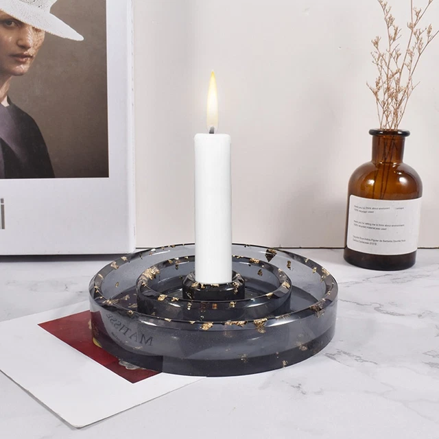 High Quality Multilayer Thread Large Round Candle Candlestick Mirror Mould