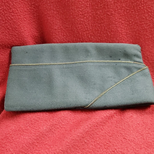Vintage 6 7/8 Men's Army Wool Green 44 Military Gold Garrison Cap (18a41)