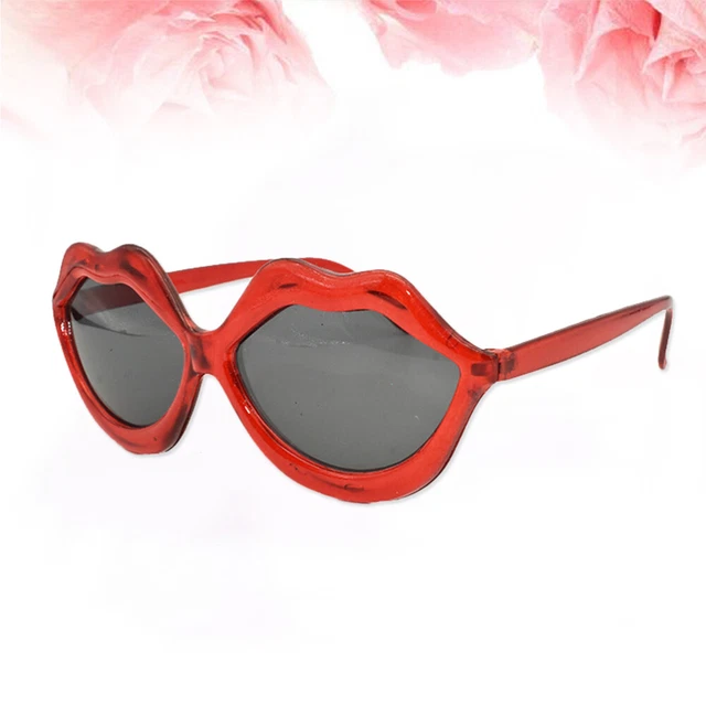 Love Lip Shape Glasses Kiss Womens Sunglasses Reusable Joke Props