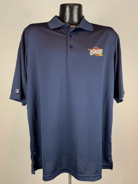 NBA Cleveland Cavaliers Mens Polyester SS Solid Wine Polo Shirt Antigua  Medium