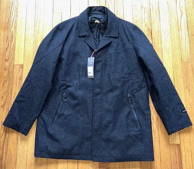 NWT TUMI Tech Men’s Wool Quilted Liner Waterproof Full Zip Jacket Black • XL