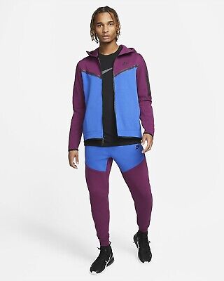 Nike Sportwear Tech Fleece Windrunner Sz M Sangria/Game Royal CU4489 610