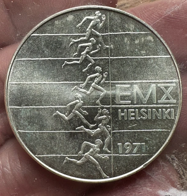 Finland 10 Markka 1971 Silver UNC