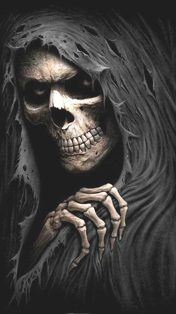 La Morte Teschio Death / Foto / Adesivo / Toppa T-Shirt / Magnete / Keychain