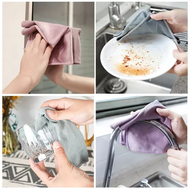 5/10PCS NanoScale Streak-Free Miracle Cleaning Cloths (Reusable) Easy Clean AU