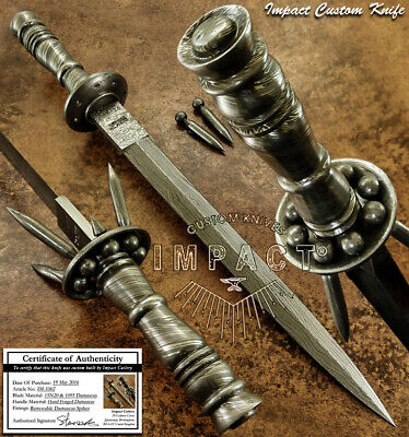 Impact Cutlery Rare Custom 1 Of A Kind Art Damascus Dagger Knife Sword