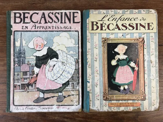 2x Bd Pinchon L'ENFANCE DE BECASSINE (1926) + EN APPRENTISSAGE (1926)