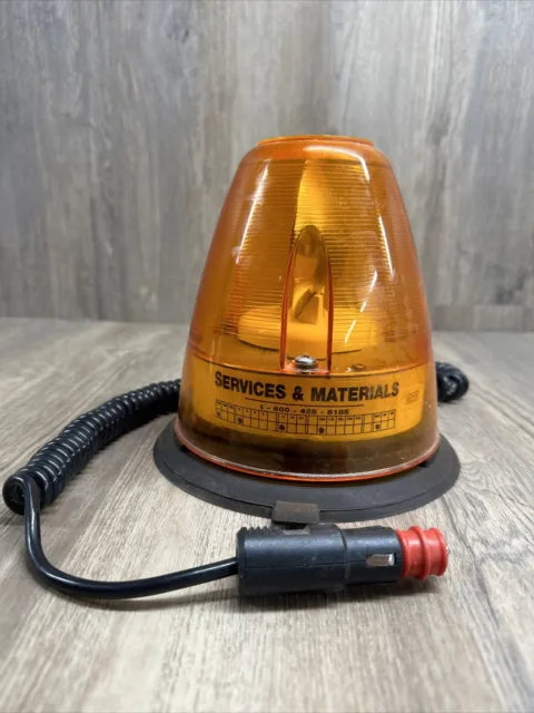 Vtg Dorman Smith TSM-R-12 PR9 8LA Amber Yellow Fireball Gumball Strobe Light