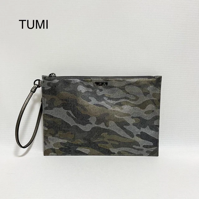 TUMI Bag Wristlet Leather Clutch  Handbag Camouflage