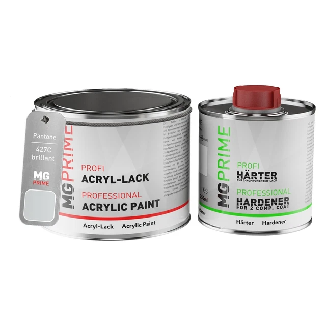 Color 427c PANTONE 427C GREY Peinture acrylique brillante Pot de 0,75 litre ...
