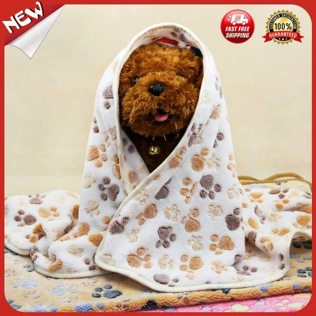 Reino Unido CÁLIDA Manta para mascotas Táctil Suave Cálida Perros Gato Cama Manta (Blanca) (60x40)