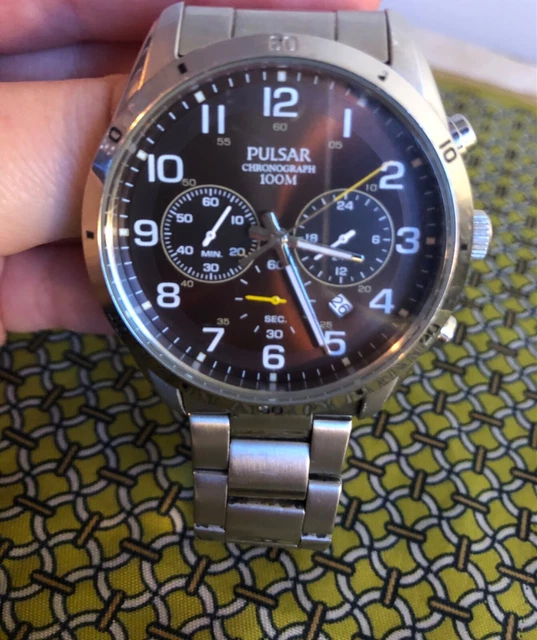 PULSAR GENTS CHRONOGRAPH Leather Strap Watch PT3739X1 49.99