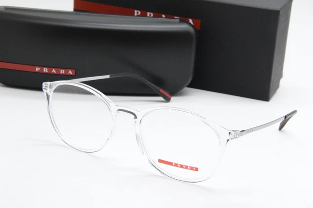 New Prada Sport Vps 04H 2Az-1O1 Clear Black Authentic Eyeglasses W/Case 51-19 New Prada Sport Vps 04H 2Az-1O1 Clear Black Authentic Eyeglasses W/Case 51-19