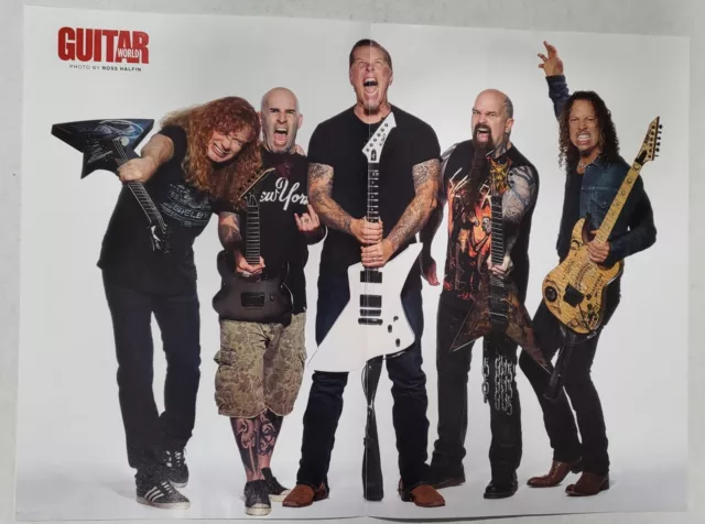 Megadeth/Anthrax/Metallica/Slayer / Hetfield & Mustaine - GUITAR MAGAZINE POSTER