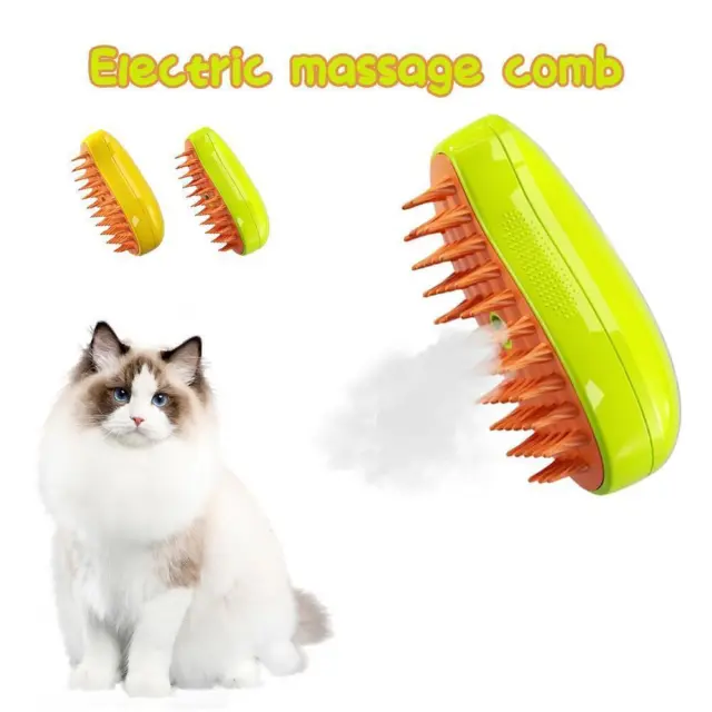 3 In 1 Cat Steamy Brush Self Cleaning Steam Electric Spray Massage Comb Grooming