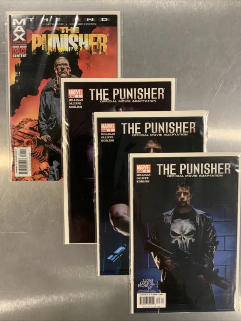 Punisher: The End #1 2004 Marvel Max With THE OFFICIAL Movie Adaptation #1-3 NM