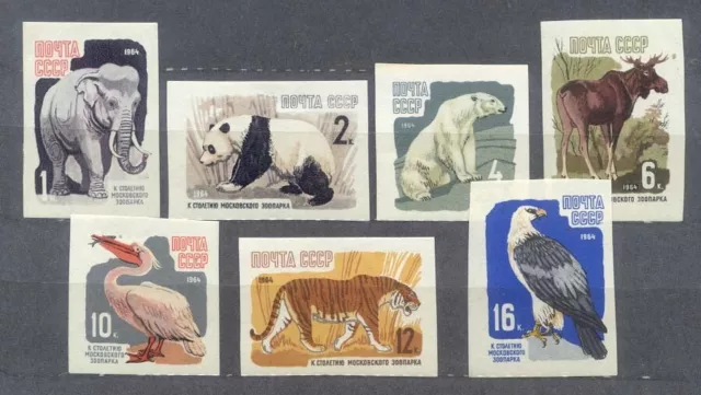 Russia - 1964 "100th Anniv. Of the Moscow Zoo" Imperforated (MNH) - Lot 1