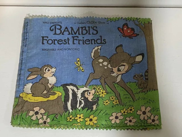 a Golden Cloth Book Walt Disney’s Bambi’s Forest Friends 1982 Walt Disney Prod
