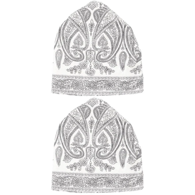 2pcs Coton Cape-couchage Chatle de sommeil de tête élastique Bonnet