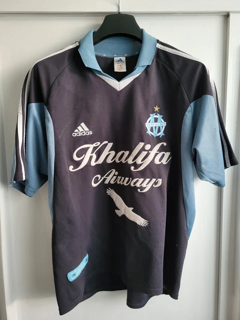 MAILLOT OM Saison 01 02 Exterieur Taille L OFFICIEL ADIDAS
