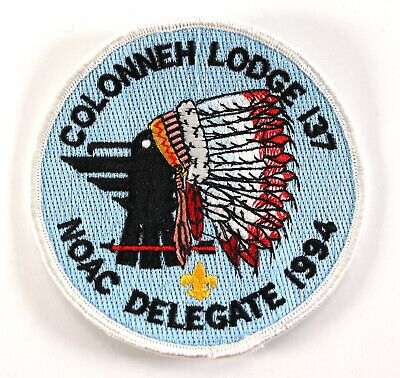 Vintage 1994 Colonneh Lodge 137 NOAC Delegate OA Order Arrow WWW Boy Scout Patch