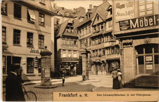 CPA AK Frankfurt Das Lowenplatzchen in der Fahrgasse GERMANY (1017930)