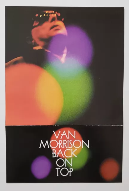 Van Morrison Back On Top Double-sided 12x18 Fold Out Promotion Poster 1999