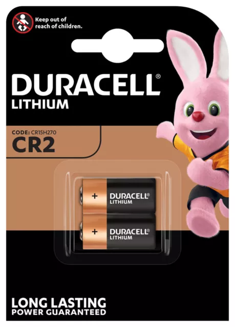 2x Duracell Pilas Foto CR2 Ultra Litio 3V / 850mAh