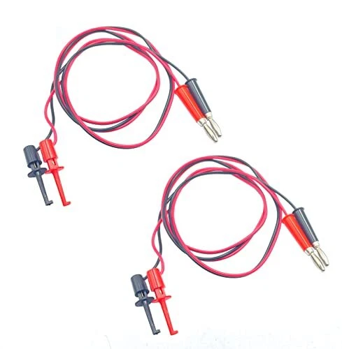 4 Pairs 4MM Banana Plug to Test Hook Clip Connection Cable Test Lead Wire for...