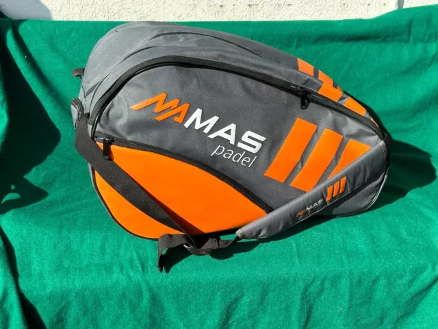 MAS Padel - Borsa da Padel RIVAL, Large, Ardesia/Arancione, Doppio Scompartiment