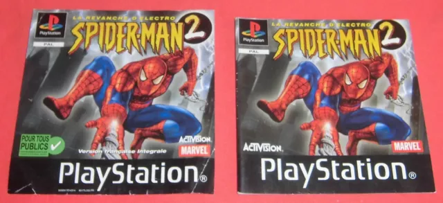 Notice + Jaquette PS1 Spider-Man 2 La Revanche d'Electro PAL FR Playstation JRF