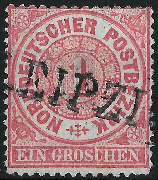 Sachsen 1869 : L1 LEIPZIG nachverwend. auf NDP MiNr. 16 : SachsenStempel