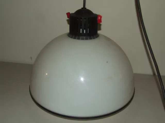 Vintage Mid Century Modern White Lucite Hanging Modernist Lamp Light Fixture