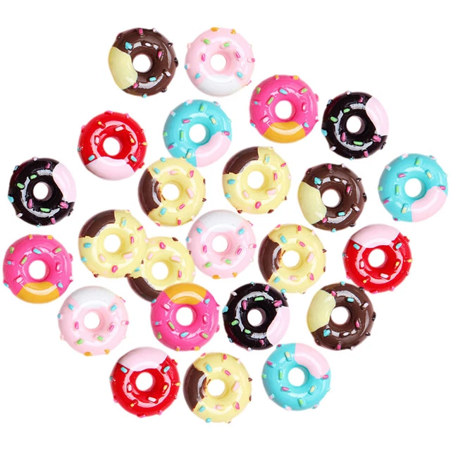 30 Pcs Donut-Verzierungen Simulations-Donut Statuendekor Anhänger