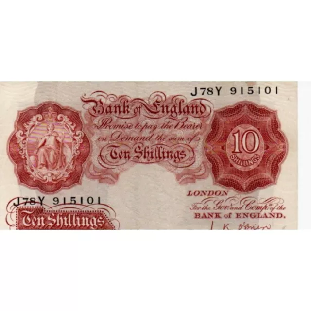 10 Shillings - O'Brien - 1955 - J78Y 915101 - VF - B271- H1035