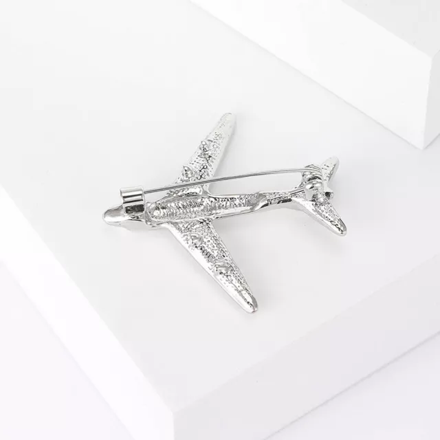 Fashion Jacket Lapel Pin Alloy Airplane Brooch Men Suit Corsage Brooch Gifts F1