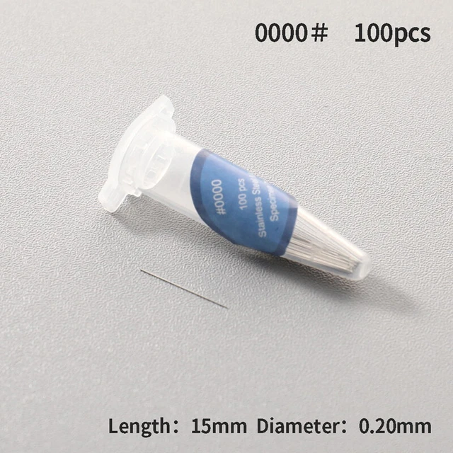 100 pz perni per insetti campione ago scuola acciaio inox laboratorio - entomologia - ago Y4