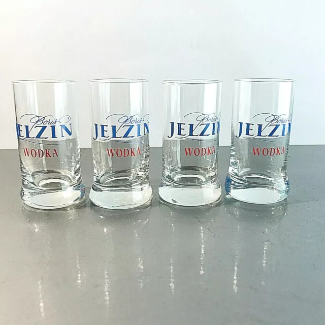 Gläser Glas Sonderedition 8 cm 4 er Set Schnapsgläser JELZIN Wodka