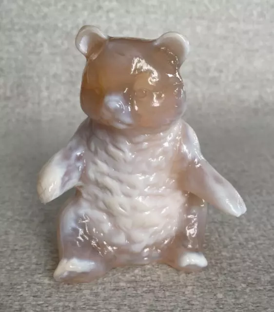 Mosser Glass Bear Peach Windfrost Color