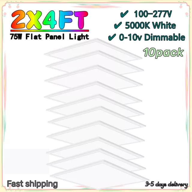 2-20PCS 2X2ft 40W LED Flat Panel Light,Ultra Thin Edge-Lit Square Recessed Light