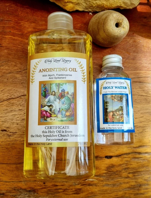 BLESSED Olio per unzione Incenso Gerusalemme 250 ml, 8,45 once + regalo...