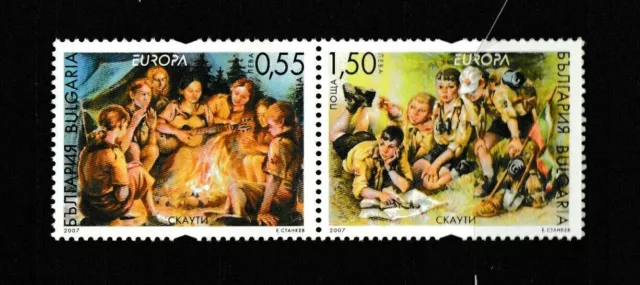 S35085 Bulgarie 2007 Europa Cept MNH 2v Paire Scout