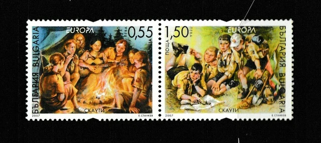 S35085 Bulgarie 2007 Europa Cept MNH 2v Paire Scout
