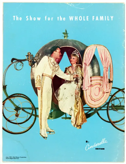 Ice Cycles 1953 Souvenir ~ Walt Disney ~ 8Th Cinderalla Edition ~ Ice Capades 11